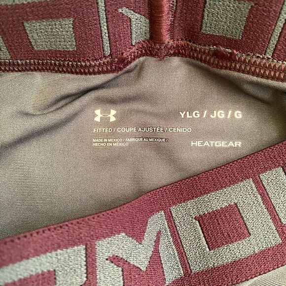 Under armour New youth L heatgear fitted pull on leggings grey & purple - Picture 5 of 7